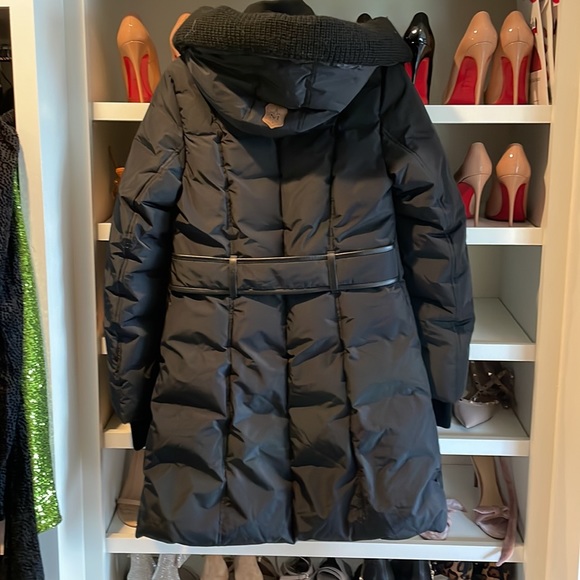 Mackage Brigid Cable Knit Collar Down Puffer Coat Medium - Picture 9 of 12
